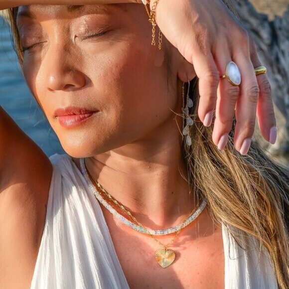 Opal Necklace Beaded Fire Opal Necklace Genuine Ethiopian Fire Opal Necklace - Picture 4 of 13